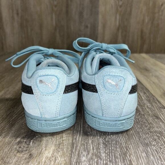 Puma Classic Suede Turquoise Blue Low Top Youth US Size 5.5 Sneaker Shoes - Picture 8 of 12